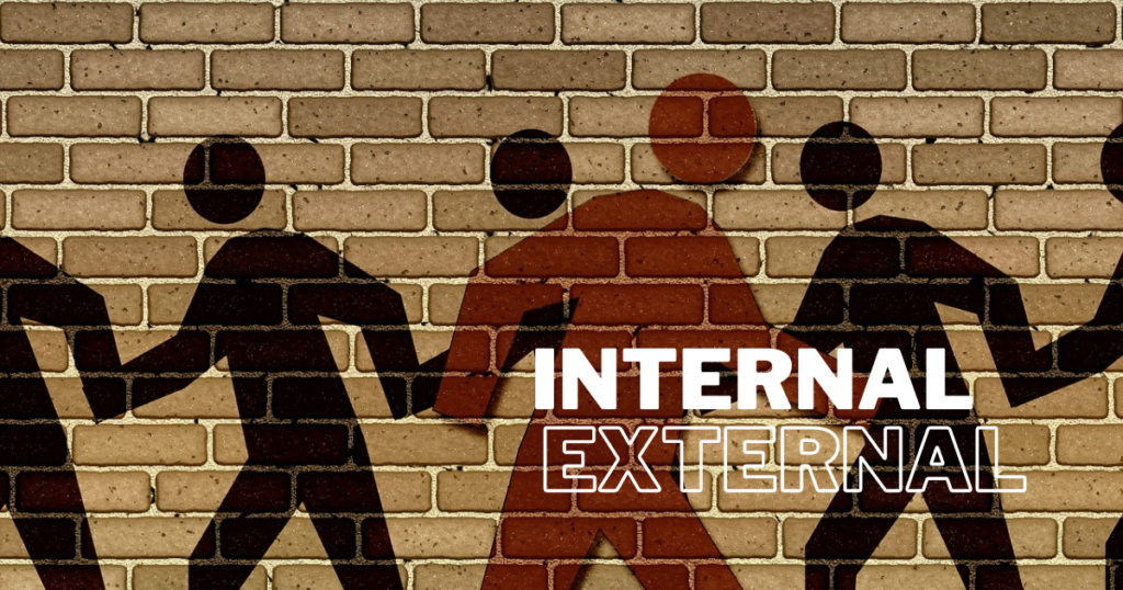 man walking in opposite direction