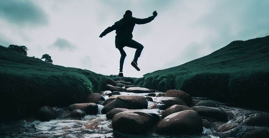 crossing water stream